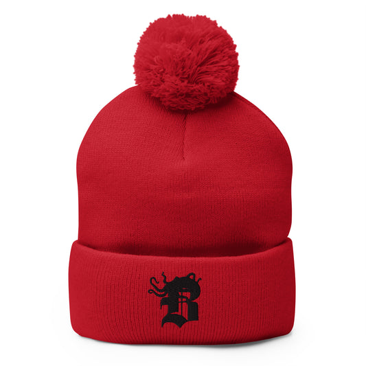 Red Light Edition Pom-Pom Beanie