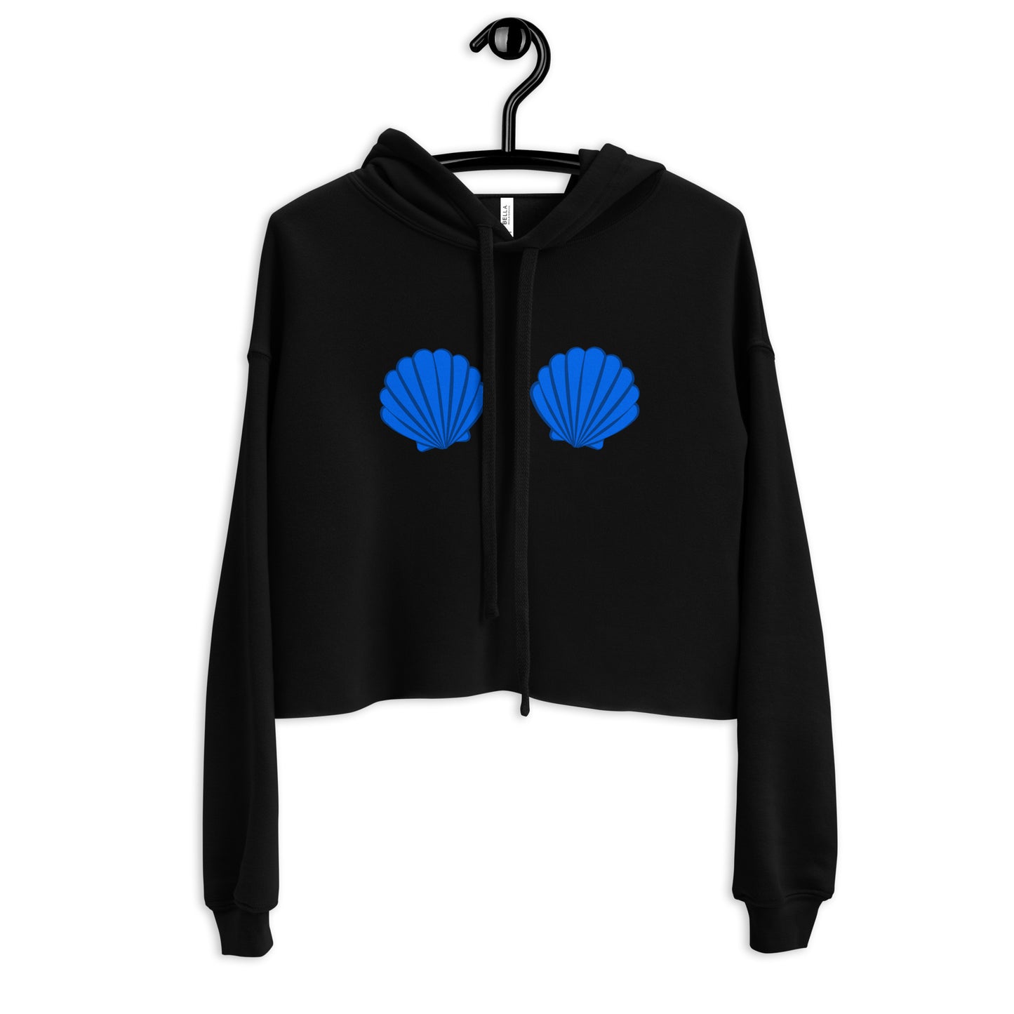 Blue Goth by the Sea Crop Hoodie